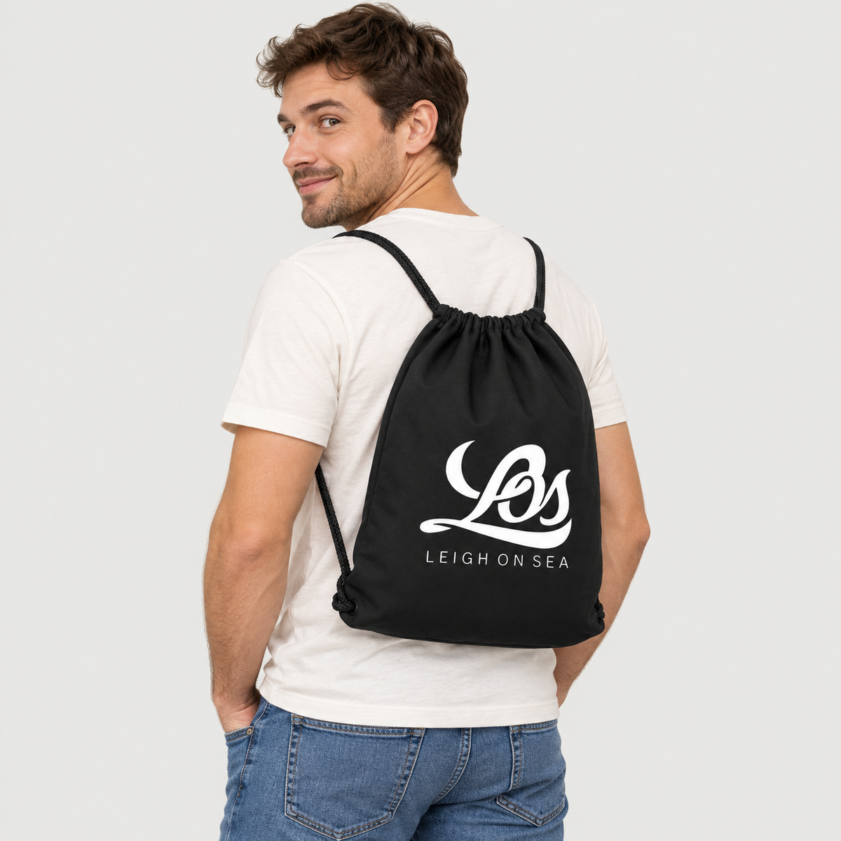 LOS Organic Cotton Drawstring Bag - Logo