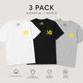 LOS Signature Yellow Logo T-Shirt — 3 Pack